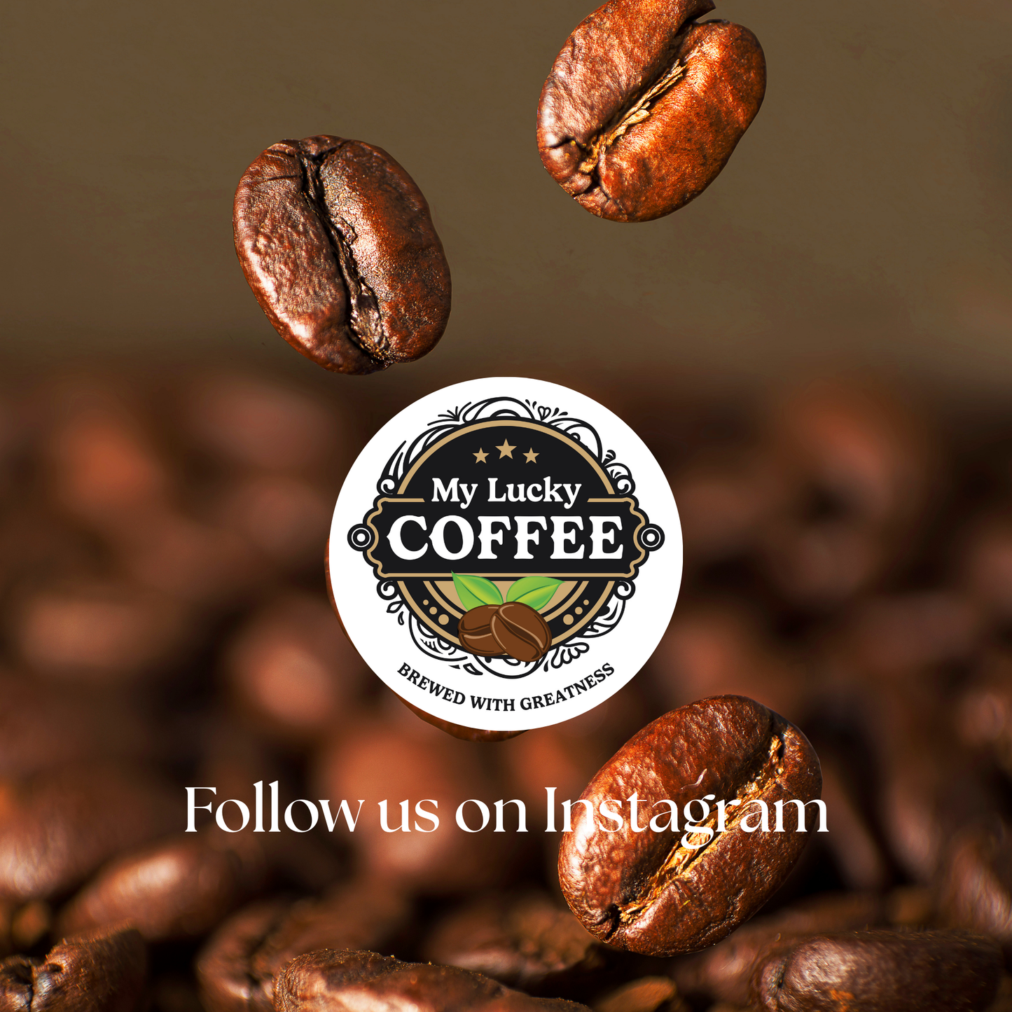 My Lucky Coffee – Brazilian Coffee 1 KG, Medium Roast, Smooth & Rich, 100% Arabica Beans, Premium Coffee for Espresso & Brewing