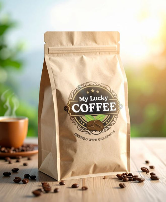 My Lucky Coffee – Brazilian Coffee 1 KG, Medium Roast, Smooth & Rich, 100% Arabica Beans, Premium Coffee for Espresso & Brewing